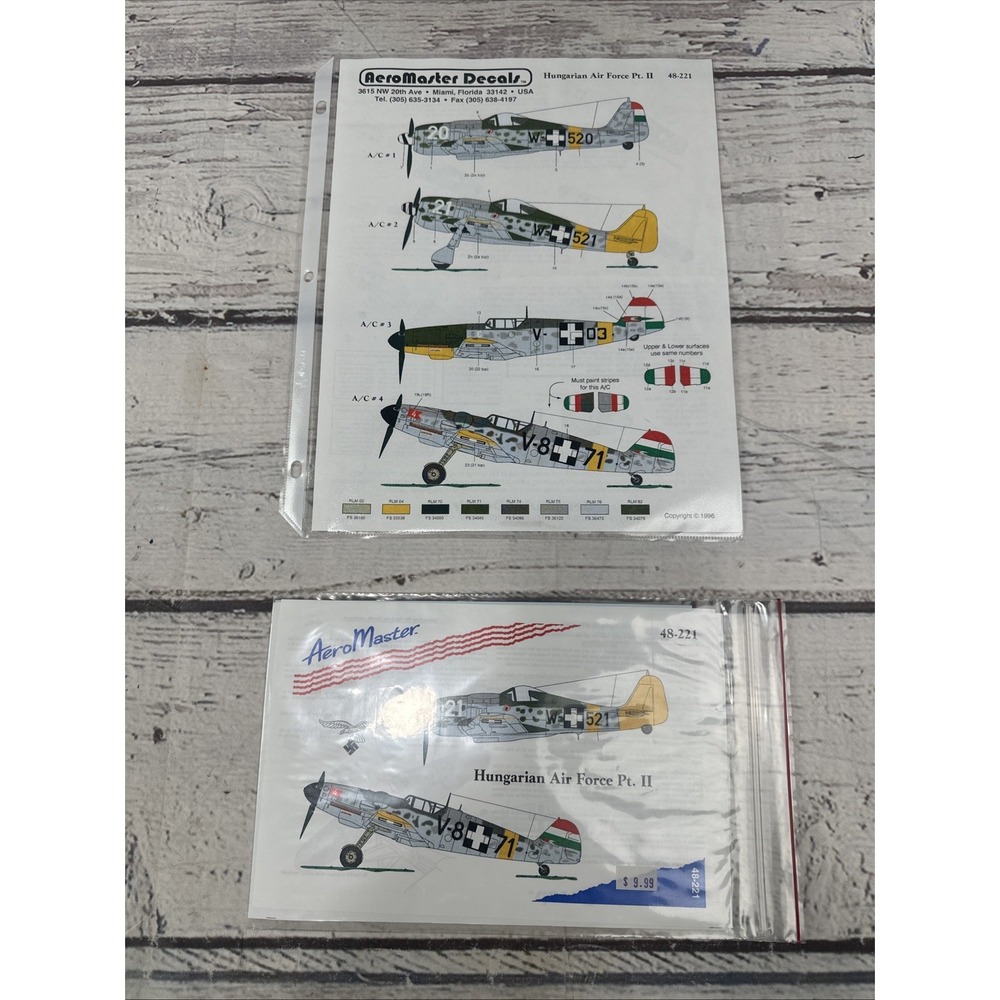 New AeroMaster decal set 1/48 Hungarian Air Force PT. II 48-221A